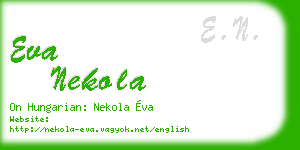 eva nekola business card